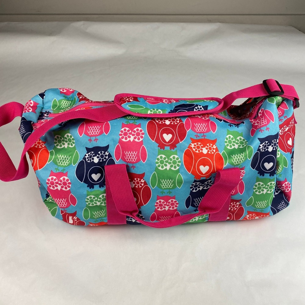 Hanna Andersson Owl Print Canvas‎ Duffel Bag